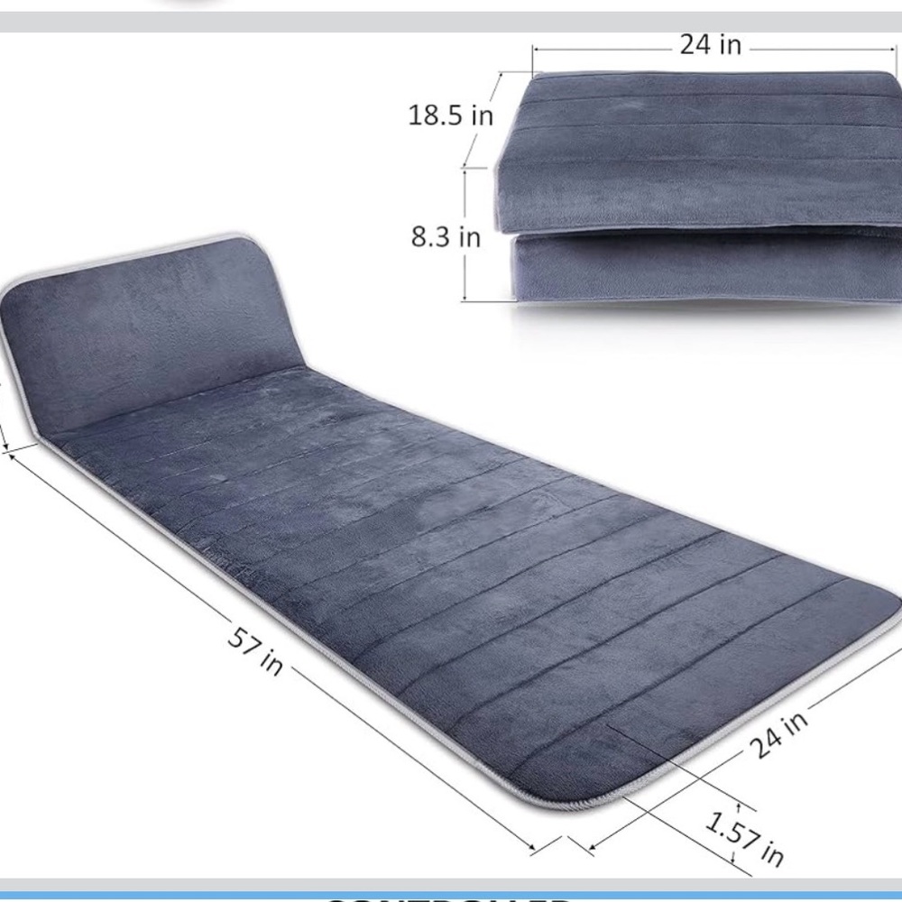 Vibrating and heated Massage Mat with Remote - Picture 3 of 4